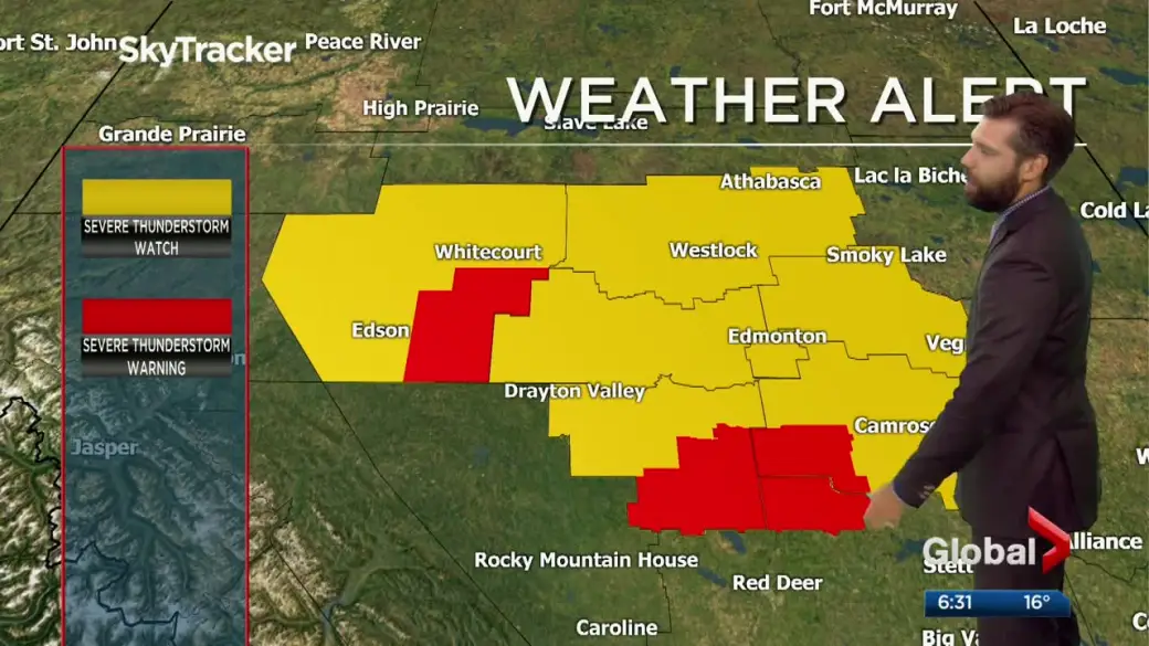 Update: Alberta Emergency Alert: Severe thunderstorm heading to…….