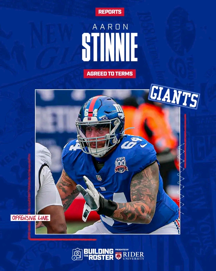 Reports: We have agreed to terms with OL Aaron Stinnie, pending a physical Details: nygnt.co/as-313…..